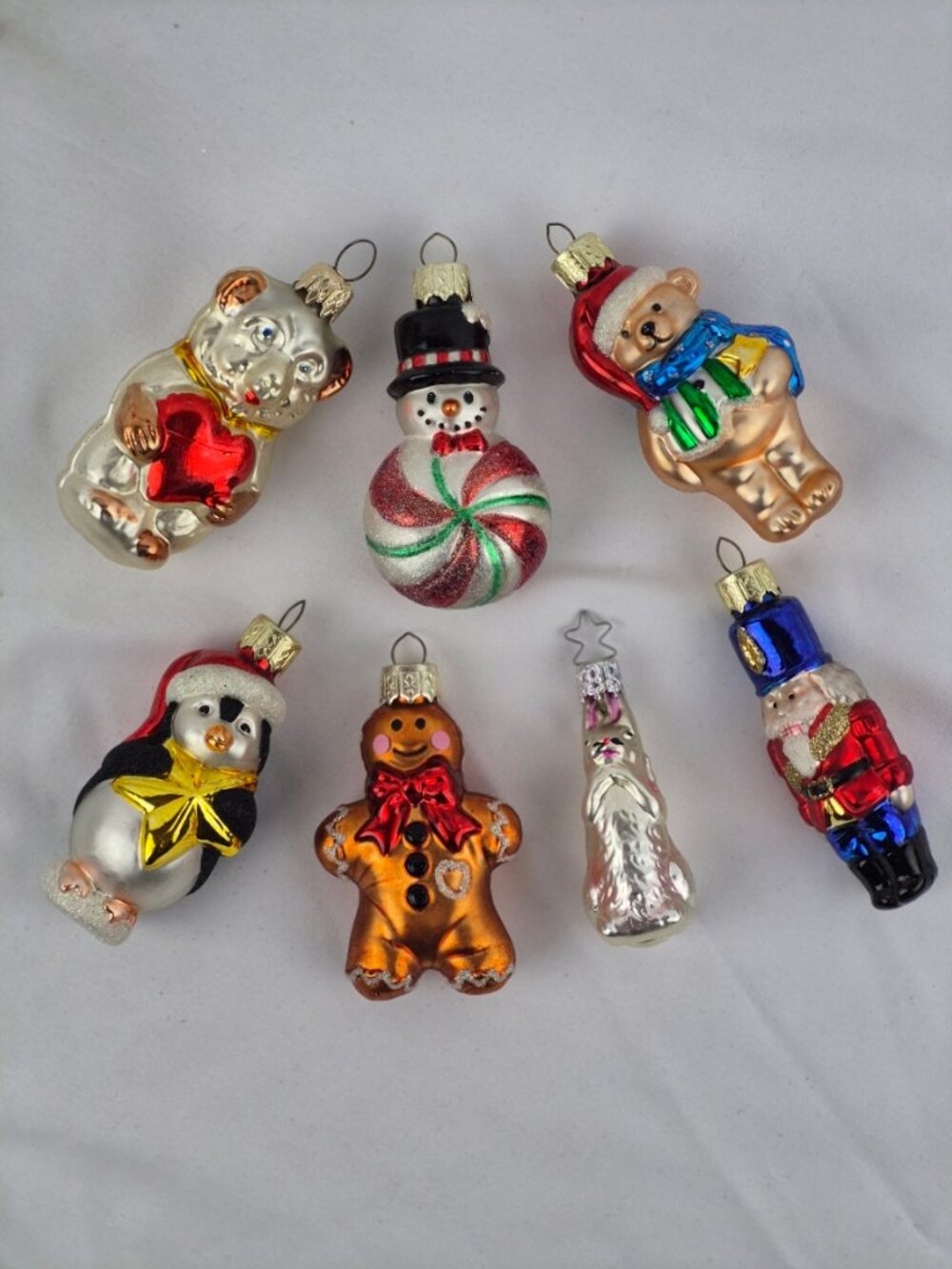 Vintage Glass Blown Ornaments Assorted Lot of 7